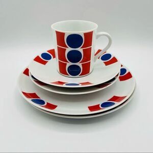 Vintage Eschenbach Germany Mid-Century Modern Geometric Porcelain Dish Set